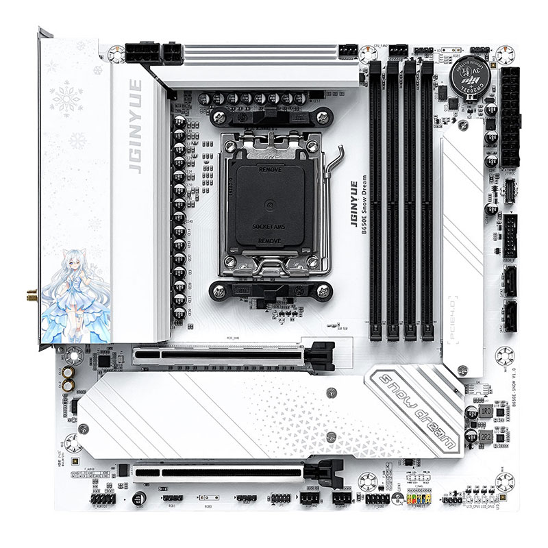 JGINYUE B650E Snow Dream AM5 M - Am5 Micro Atx Pcie 5.0 Motherboard recensie en prijs