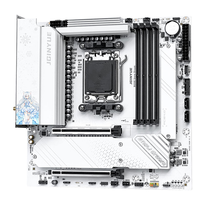 JGINYUE B650E Snow Dream AM5 M - Am5 Micro Atx Pcie 5.0 Motherboard recensie en prijs